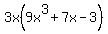 3x(9x^3+7x-3)