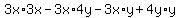 3x%2A3x-3x%2A4y-3x%2Ay%2B4y%2Ay