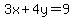 3x%2B4y=9
