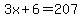 3x%2B6=207