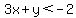 3x+y<-2