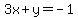 3x%2By=-1