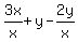 3x%2Fx+%2B+y+-+2y%2Fx