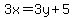 3x=3y%2B5