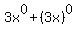 3x%5E0+%2B%283x%29%5E0