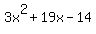 3x^2+19x-14