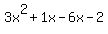 3x%5E2%2B1x-6x-2
