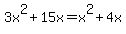 3x%5E2+%2B+15x+=+x%5E2+%2B+4x