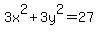 3x%5E2+%2B+3y%5E2+=27