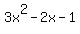 3x%5E2-2x-1