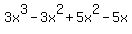 3x%5E3-3x%5E2%2B5x%5E2-5x