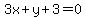 3x+%2B+y+%2B+3+=+0
