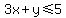 3x+%2B+y+%3C=+5