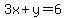 3x+%2B+y+=+6