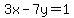 3x-7y=1
