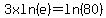 3xln%28e%29+=+ln%2880%29