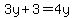 3y%2B3=4y
