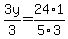 3y%2F3+=+24%2F5+%2A+1%2F3