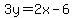 3y=2x-6
