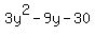3y^2-9y-30