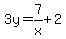 3y+=+7%2Fx+%2B+2