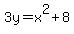 3y = x^2+8