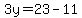 3y++=+23+-11+