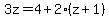 3z=4%2B2%2A%28z%2B1%29