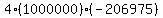 4(1000000)(-206975)