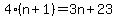 4%28n%2B1%29+=+3n+%2B+23