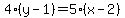 4%28y-1%29=5%28x-2%29