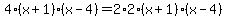 4*(x+1)*(x-4)=2*2(x+1)*(x-4)