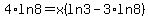 4%2A+ln+8+=+x%28ln+3+-+3+%2A+ln+8%29+