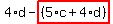 4%2Ad-highlight_red%28+%285%2Ac%2B4%2Ad%29+%29
