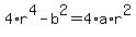 4%2Ar%5E4+-+b%5E2+=+4%2Aa%2Ar%5E2