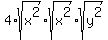 4%2Asqrt%28x%5E2%29%2Asqrt%28x%5E2%29%2Asqrt%28y%5E2%29