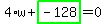 4%2Aw%2Bhighlight_green%28+-128+%29=0