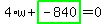 4%2Aw%2Bhighlight_green%28+-840+%29=0
