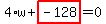 4%2Aw%2Bhighlight_red%28+-128+%29=0