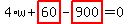 4%2Aw%2Bhighlight_red%28+60+%29-highlight_red%28+900+%29=0
