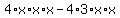 4%2Ax%2Ax%2Ax+-+4%2A3%2Ax%2Ax