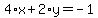 4%2Ax%2B2%2Ay=-1