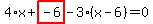 4%2Ax%2Bhighlight_red%28+-6+%29-3%2A%28x-6%29=0