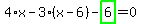 4%2Ax-3%2A%28x-6%29-highlight_green%28+6+%29=0