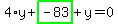4%2Ay%2Bhighlight_green%28+-83+%29%2By=0