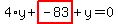 4%2Ay%2Bhighlight_red%28+-83+%29%2By=0