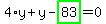 4%2Ay%2By-highlight_green%28+83+%29=0