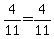 4%2F11=4%2F11