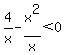 4%2Fx-x%5E2%2Fx%3C0