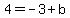4=-3%2Bb